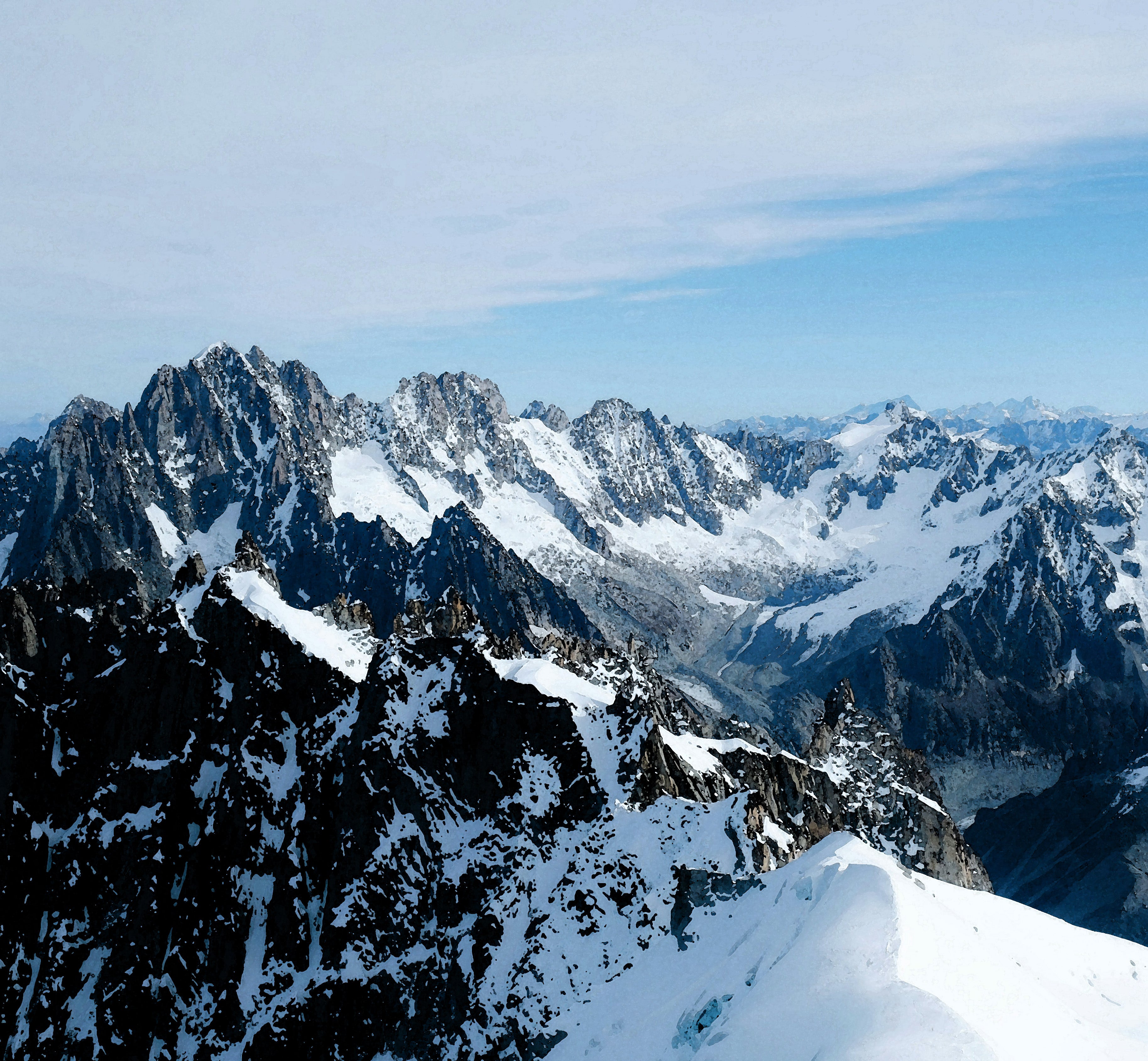 Limited Edition Mont Blanc Silk Scarf