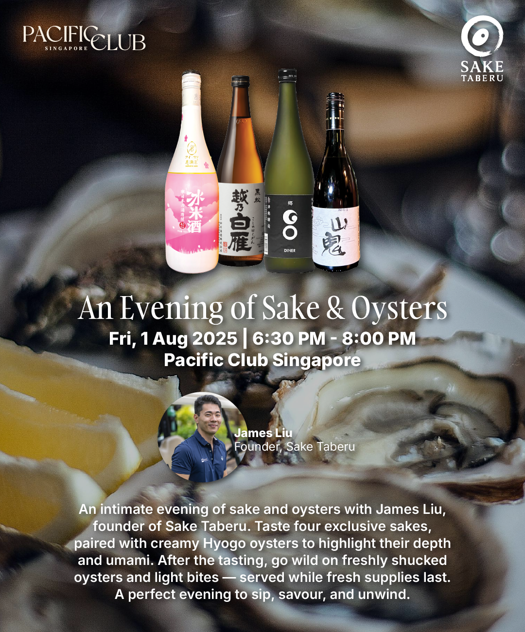 An Evening of Sake & Oysters (Platinum) | 1 Aug