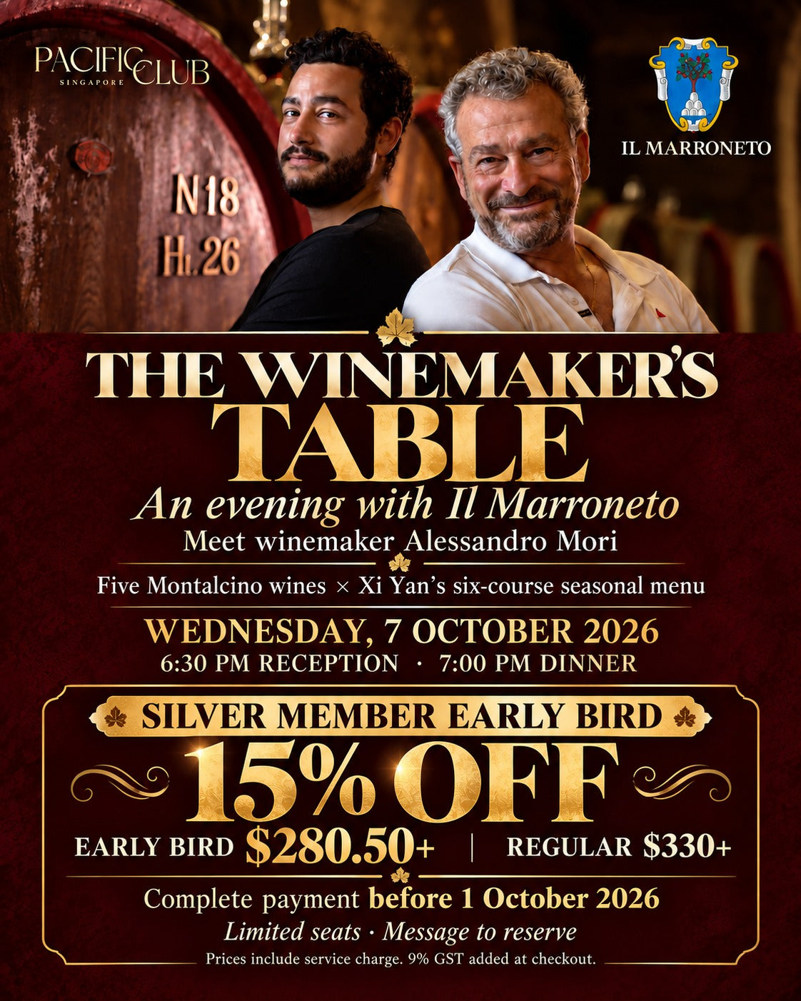 07 OCTOBER - AN EVENING WITH IL MARRONETO - SILVER EARLY BIRD