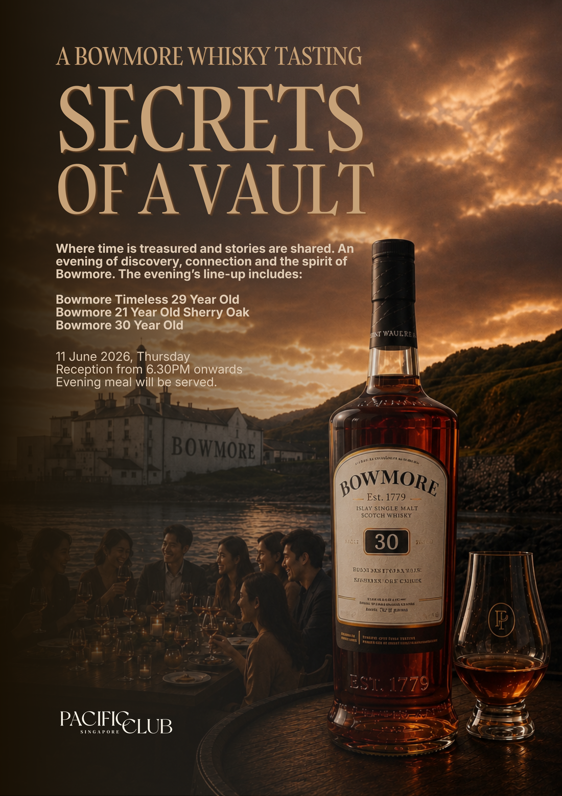 Secrets of a Vault: Bowmore Whisky Tasting | 11 June 2026 (PLATINUM)