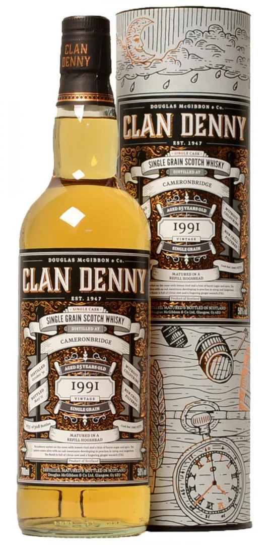 CLAN DENNY GRAIN WHISKY CAMERONBRIDGE 1991 AGED 29 YRS