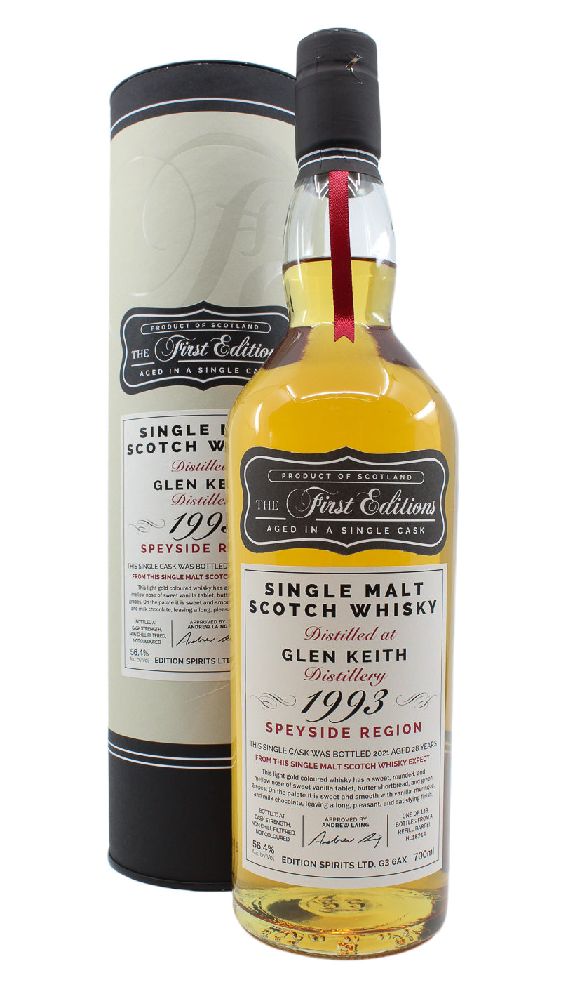 FIRST EDITION GLEN KEITH 1993 AGED 28 YRS