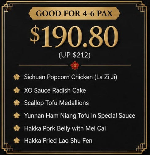 Social Sharing MENU B $190.80++