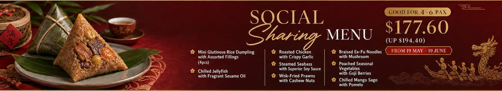 Social Sharing MENU E $177.60++